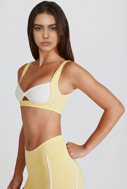 Brasier deportivo Soft Active con torcido al frente en limón