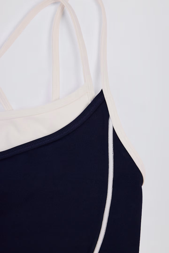 Camiseta sin mangas Soft Active de capas en color Midnight