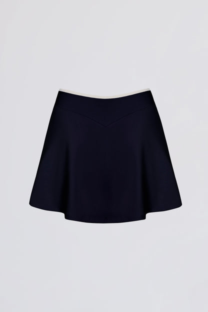 Minifalda pantalón cruzada Soft Active en azul medianoche