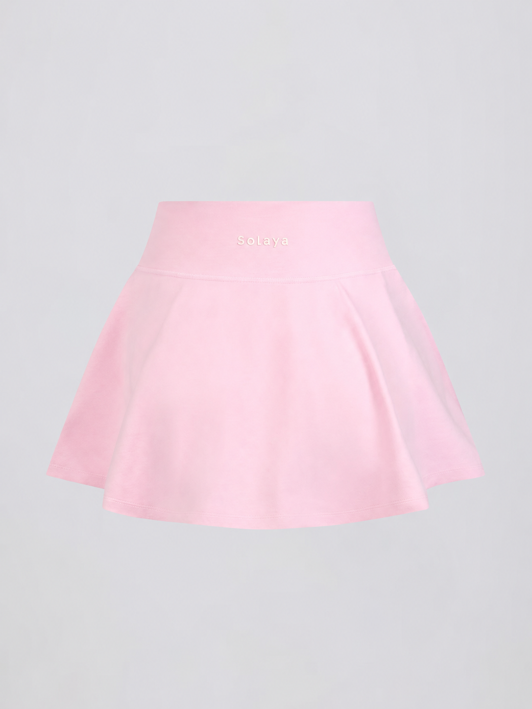 Minifalda pantalón cruzada de jersey cepillado en color flor