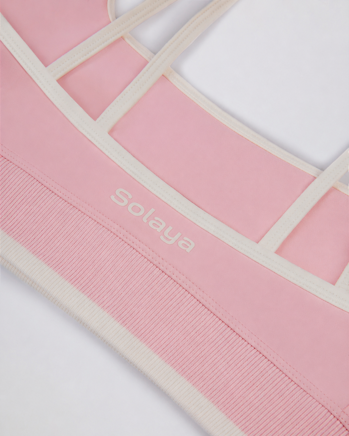 Brasier deportivo Soft Active con contraste en rosa palo