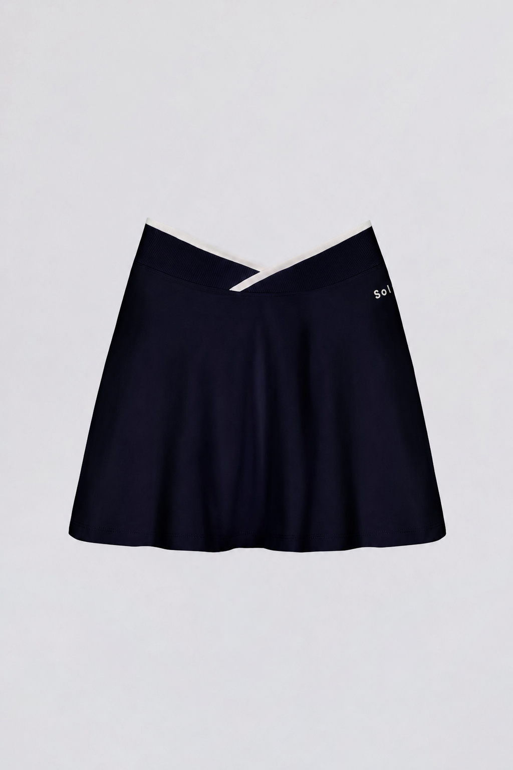 Minifalda pantalón cruzada Soft Active en azul medianoche