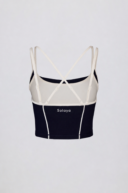 Camiseta sin mangas Soft Active de capas en color Midnight