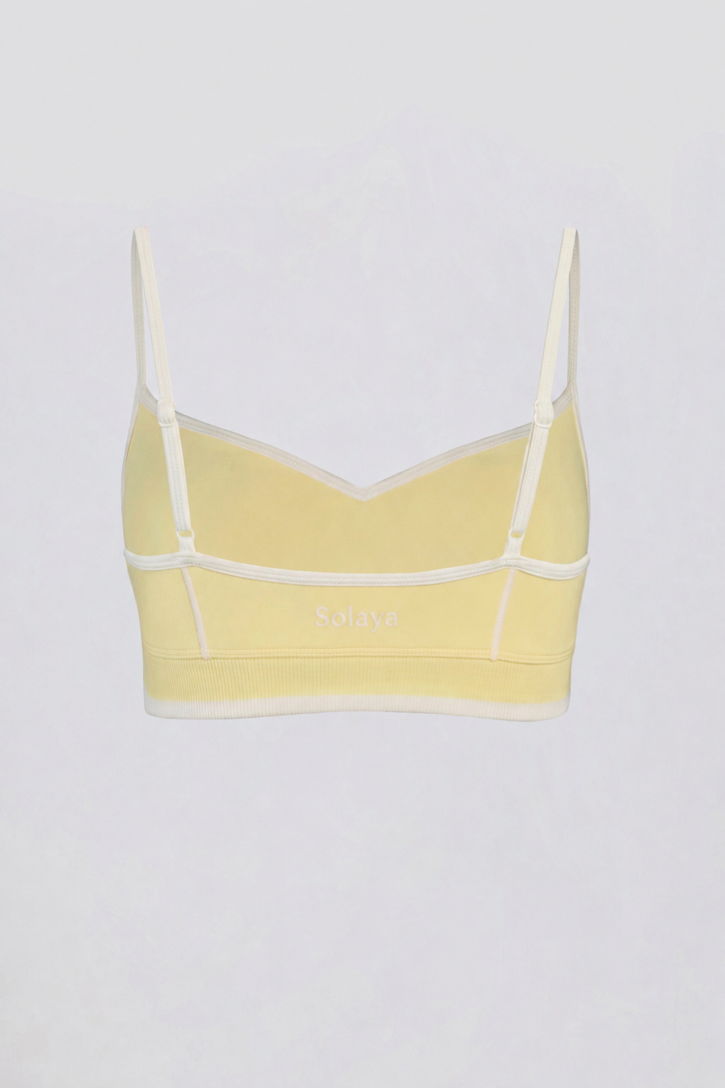 Brasier deportivo Soft Active con escote corazón y contraste en limón