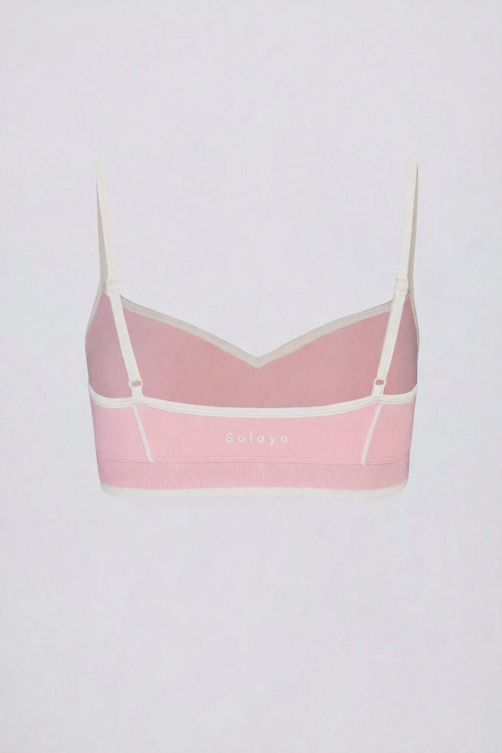 Brasier deportivo Soft Active con escote corazón y contraste en rosa palo