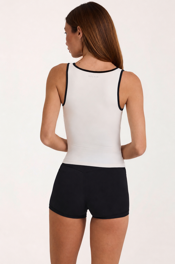 Top Soft Active de tirantes en marfil — vista 2