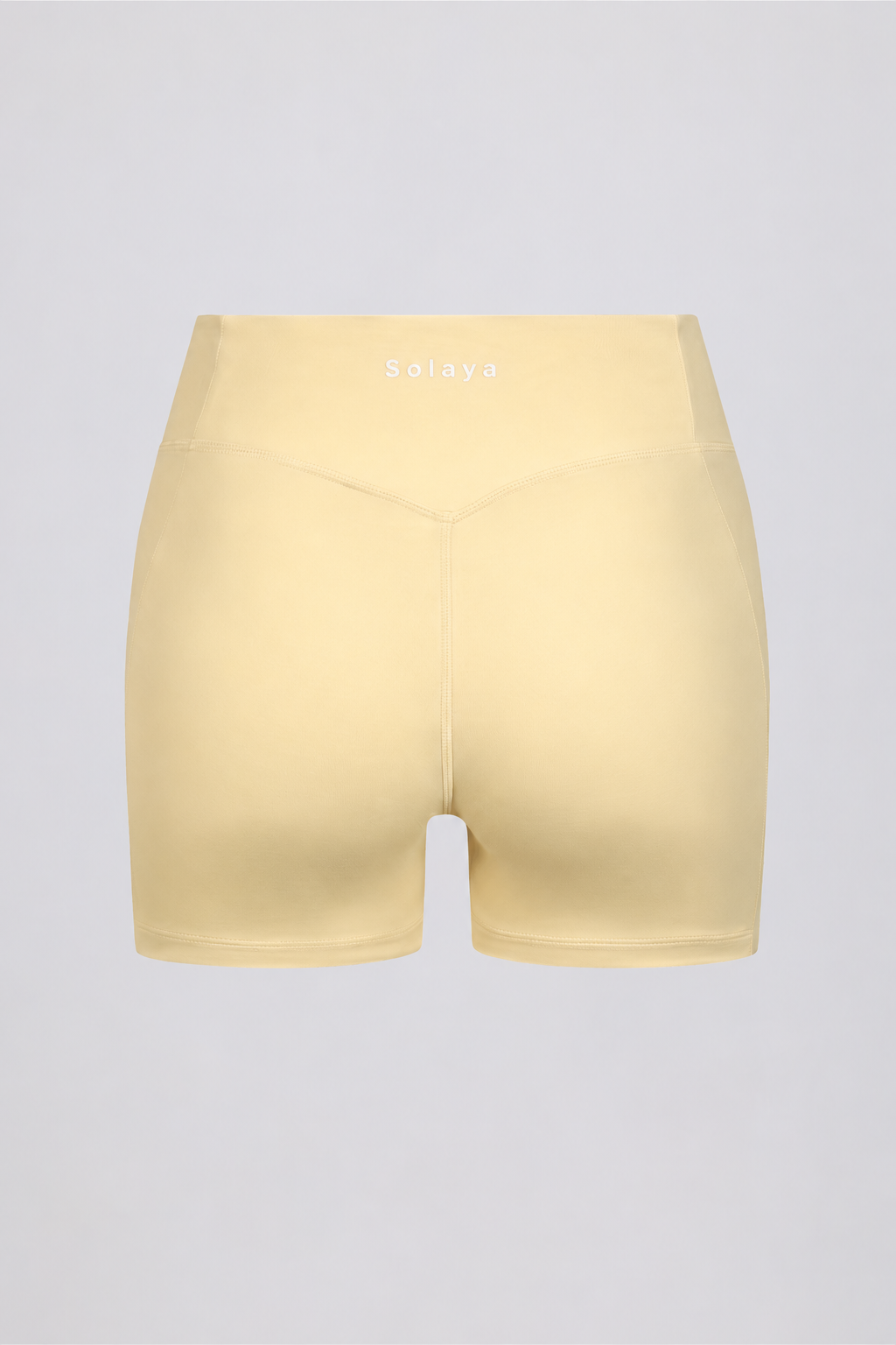 Minishorts fruncidos en limón jaspeado